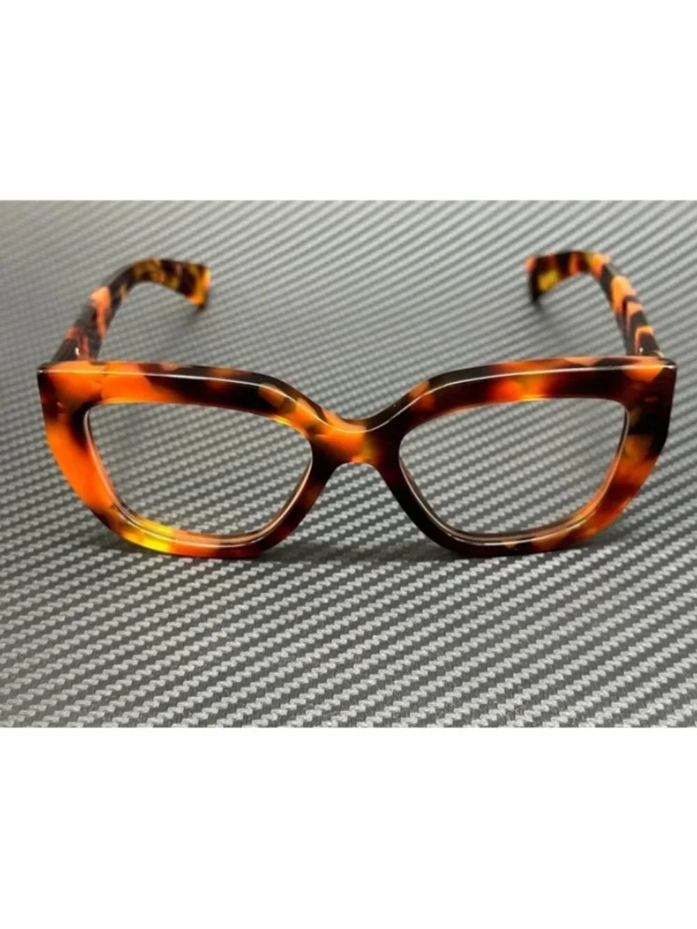 New Gucci Women Havana Brown Eyeglasses 53-18-140